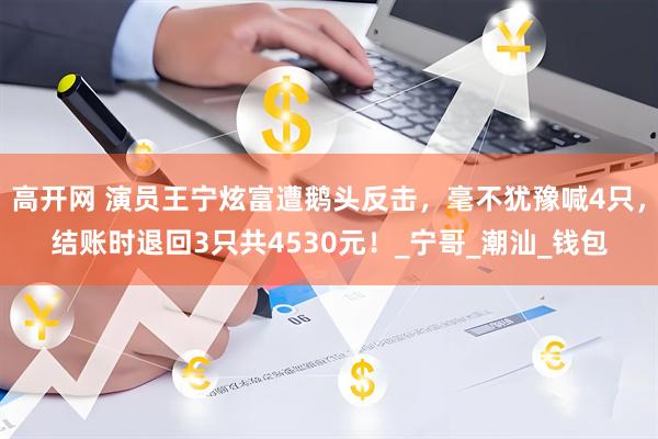 高开网 演员王宁炫富遭鹅头反击，毫不犹豫喊4只，结账时退回3只共4530元！_宁哥_潮汕_钱包