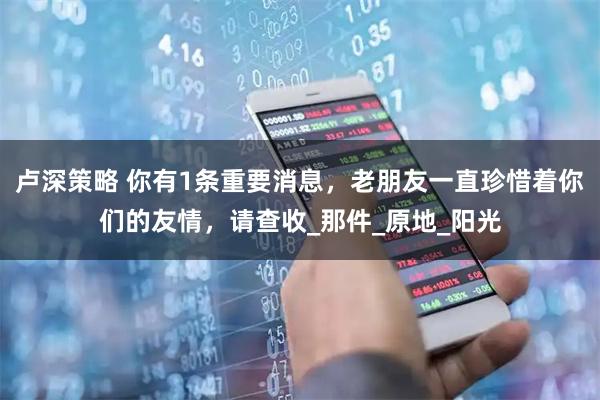 卢深策略 你有1条重要消息，老朋友一直珍惜着你们的友情，请查收_那件_原地_阳光