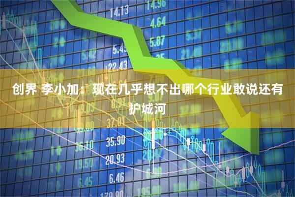 创界 李小加：现在几乎想不出哪个行业敢说还有护城河